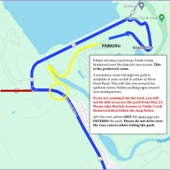 Map to enter and exit 2025 Speedy PD Race