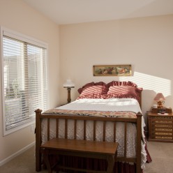 Guest bedroom with safe room