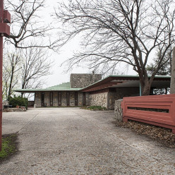 The Bott House in Kansas City, the Frank Lloyd Wright house where the high bidders will have a private tour and Happy Hour with appetizers and drinks.