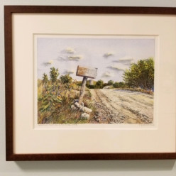 Greetings from the Sunflower State by Ralph Fontenot / 16 x 20, watercolor, framed / Retail value: $420