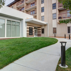 Walkway to Prairie Star at Meadowlark Hills in Manhattan, KS