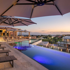 Infinity pool at Ventus Ha' at Marina El CID Spa & Beach Resort. This four-star property, one of several that may be available to the high bidders, is located in the Riviera Maya area, south of Puerto Morelos. 