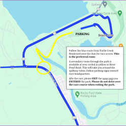 Map to enter and exit 2026 Speedy PD Race