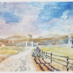 Wagstaff Ranch by Gene Ernst / 21 x 13, watercolor / Retail value: $450