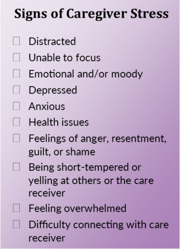 Signs of Caregiver Stress