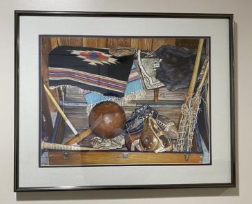 "On the Sidelines," donated by residents Nelson & Marilyn Galle, is by Cheri Graham, Manhattan. 