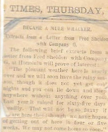Part of the newspaper clipping from 1898. 