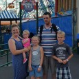 Sarah and her family at Luna Park in Coney Island.