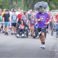 And they’re off! Willie the Wildcat leads the way for the participants in the Half-Mile Memorial Walk. Record numbers of people (and pets!) enjoyed the morning at Tuttle Creek State Park, Saturday, Aug. 26. 