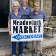 Residents Jo Fey, Vicky Auman, and Karen Matthews at Meadowlark Market