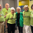 Serving on Grow Green Match Day at Meadowlark's donation station are (from left) Gary Fees, Director of Investment Services for Greater Manhattan Community Foundation; Meadowlark residents and GMCF Trustees Tom Fryer, Linda Weis, and Jo Lyle; Mitzi Richar